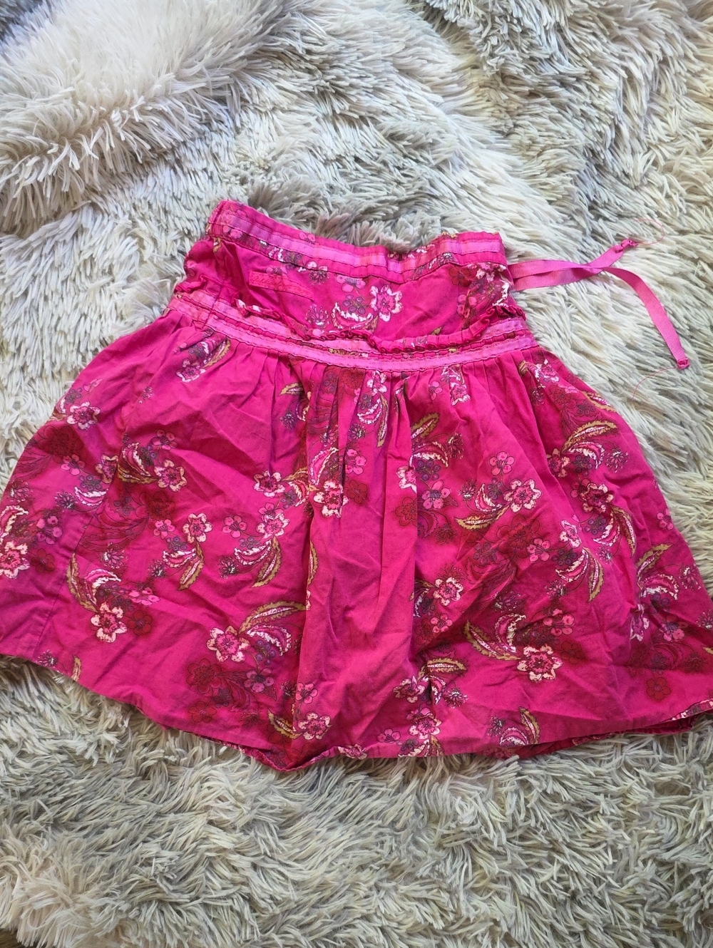 Pink Floral Embroidered Women's Skirt